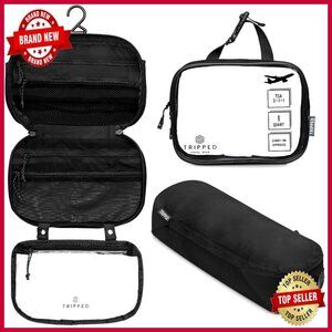Hanging Travel Toiletry Bag Set with TSA Liquid Pouch & Organizer